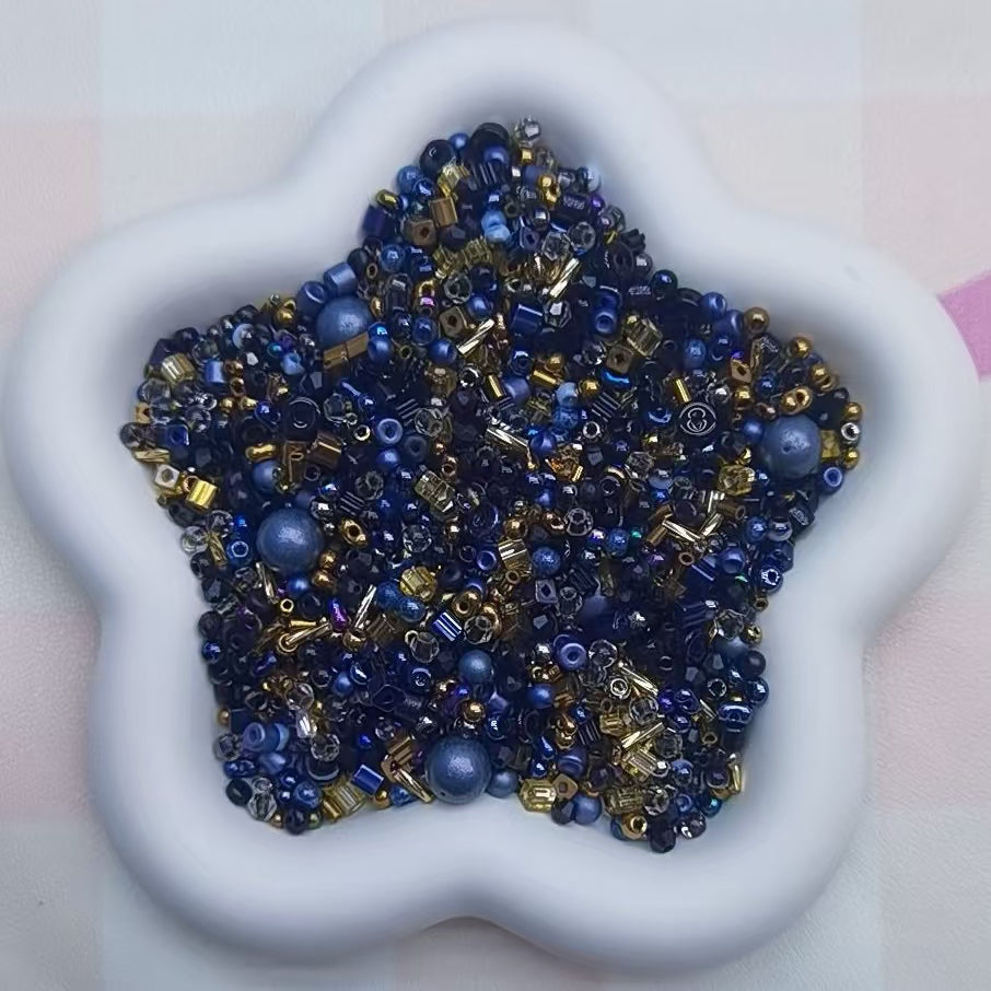 Self selected glass beads