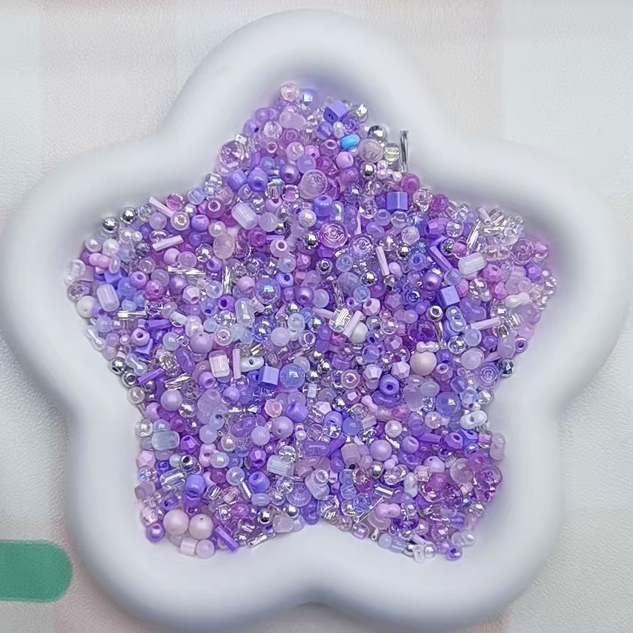 Self selected glass beads