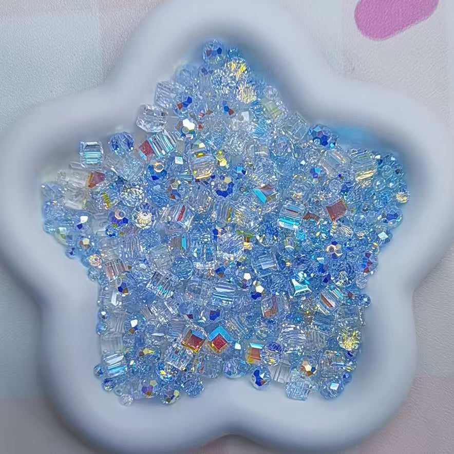 Self selected glass beads