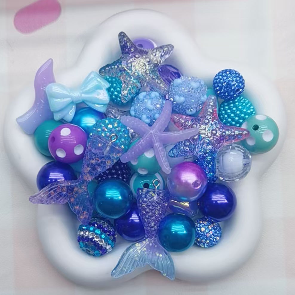 Self selected plastic beads