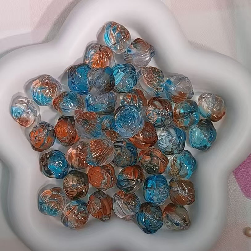 Self selected glass beads