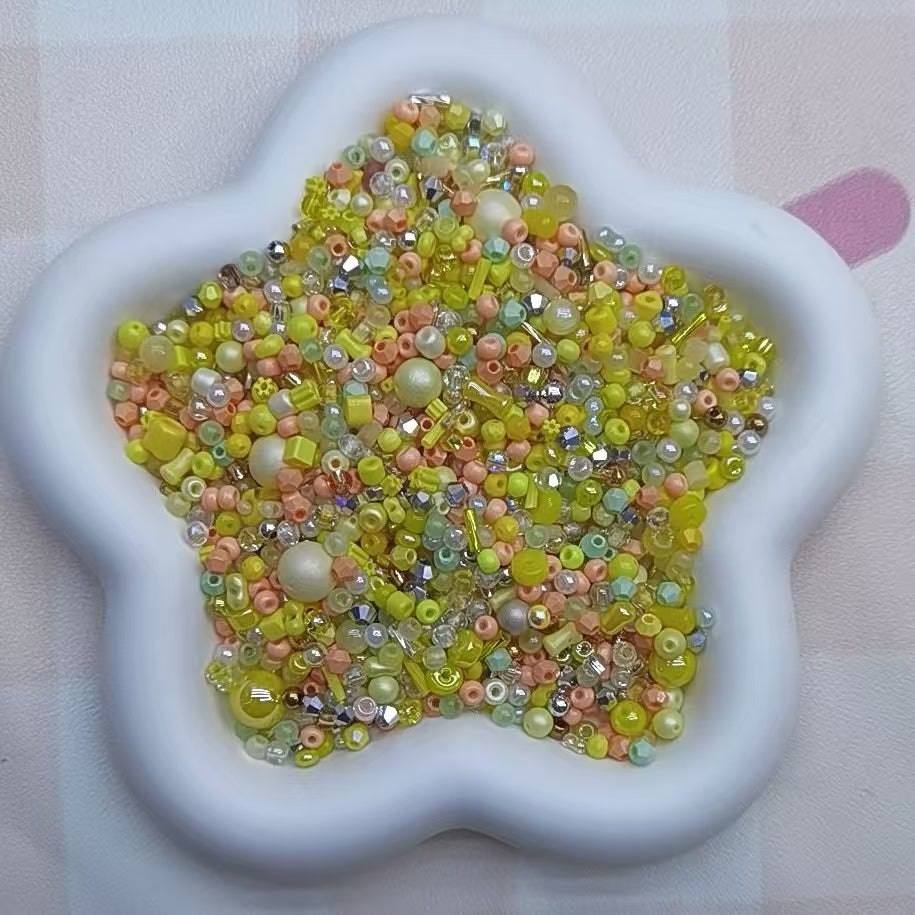 Self selected glass beads
