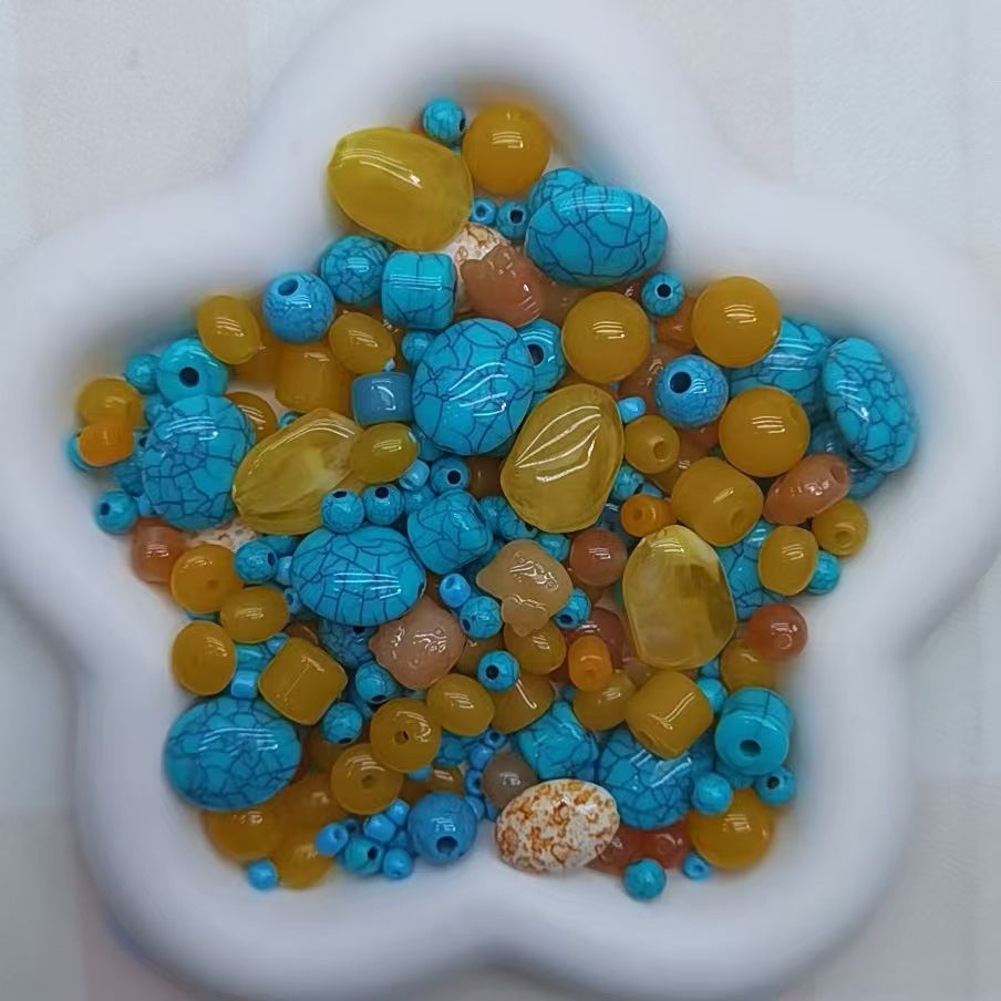 Self selected plastic beads