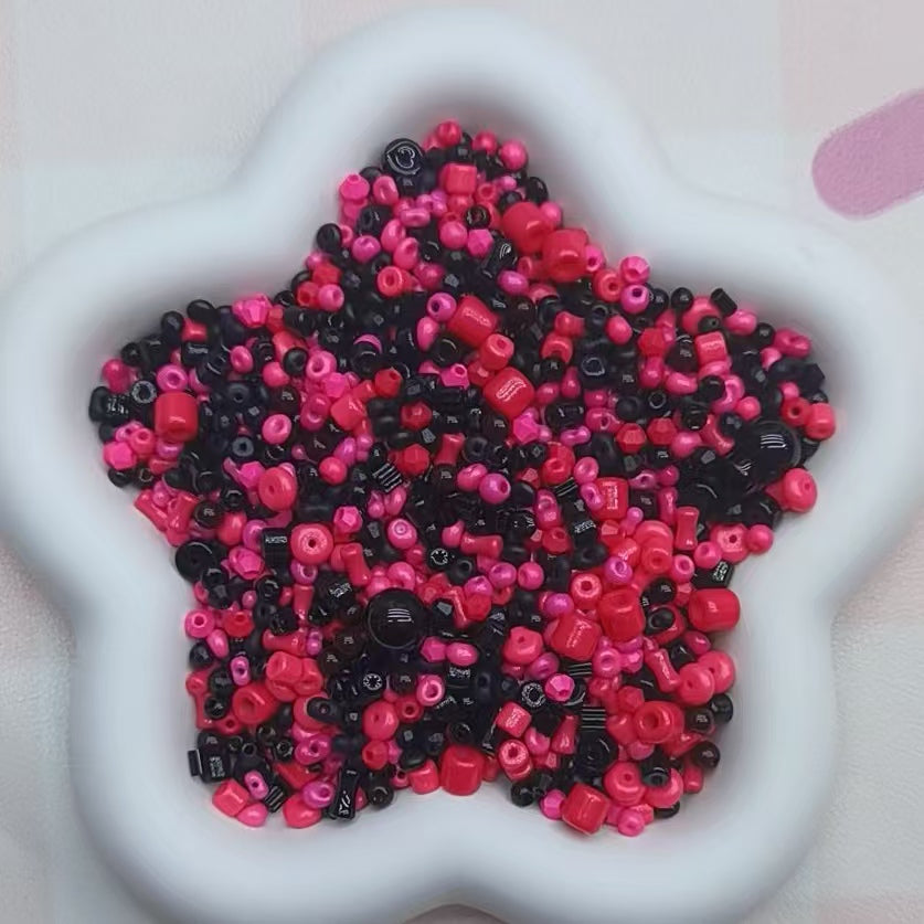 Self selected glass beads
