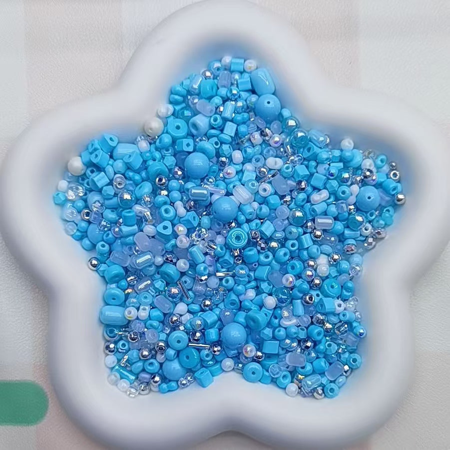 Self selected glass beads