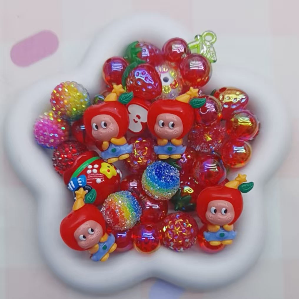 Self selected plastic beads