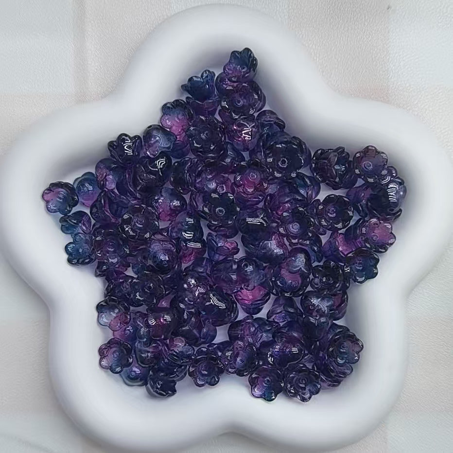Self selected glass beads