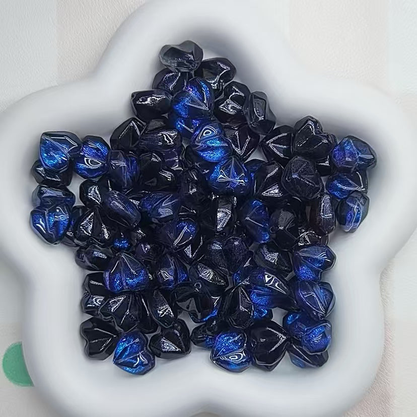 Self selected glass beads