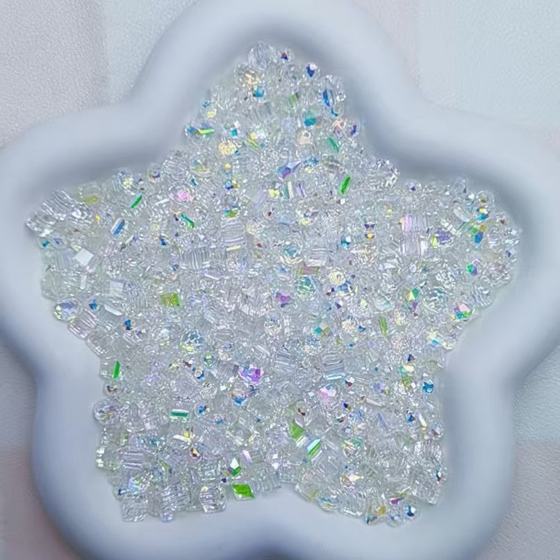 Self selected glass beads
