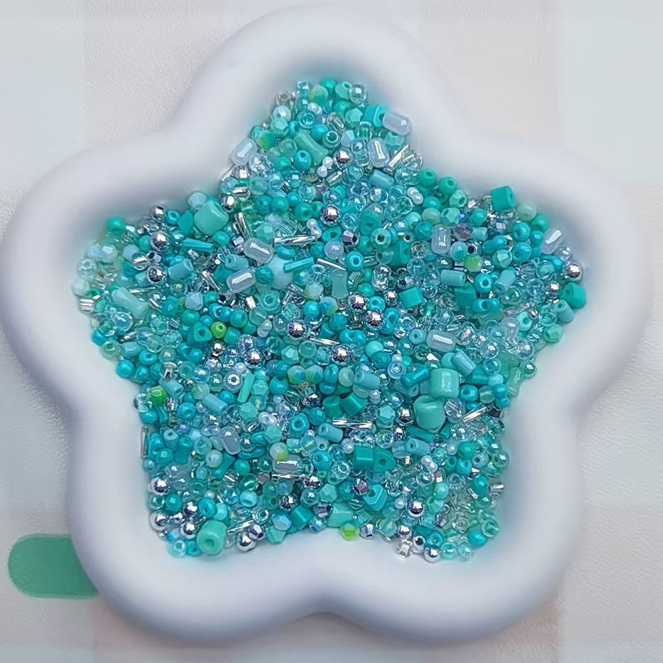 Self selected glass beads