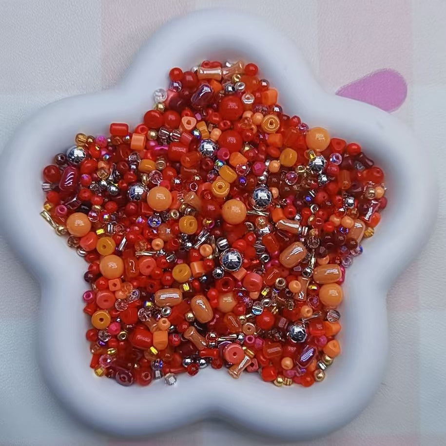 Self selected glass beads