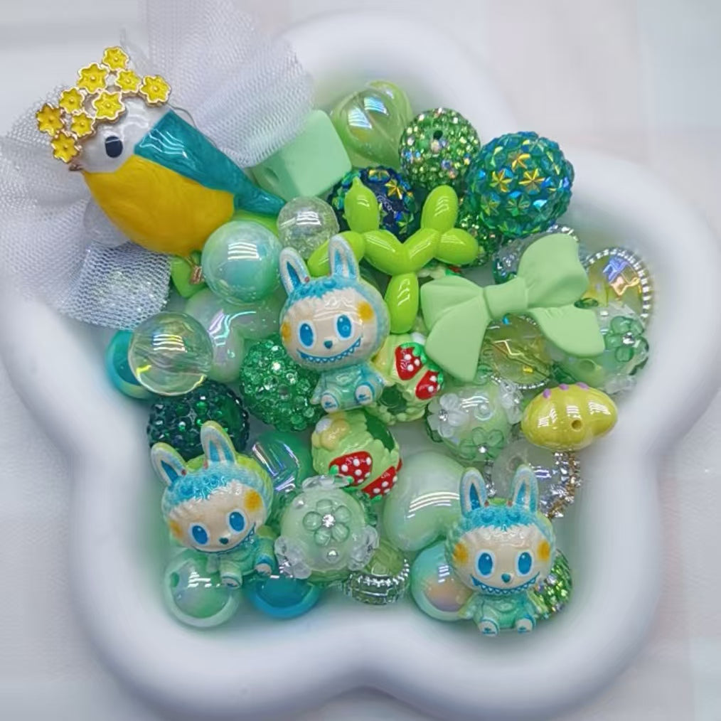 Self selected plastic beads