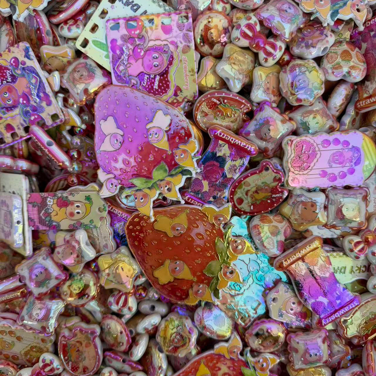 Self selected plastic beads