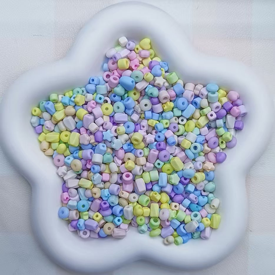 Self selected plastic beads