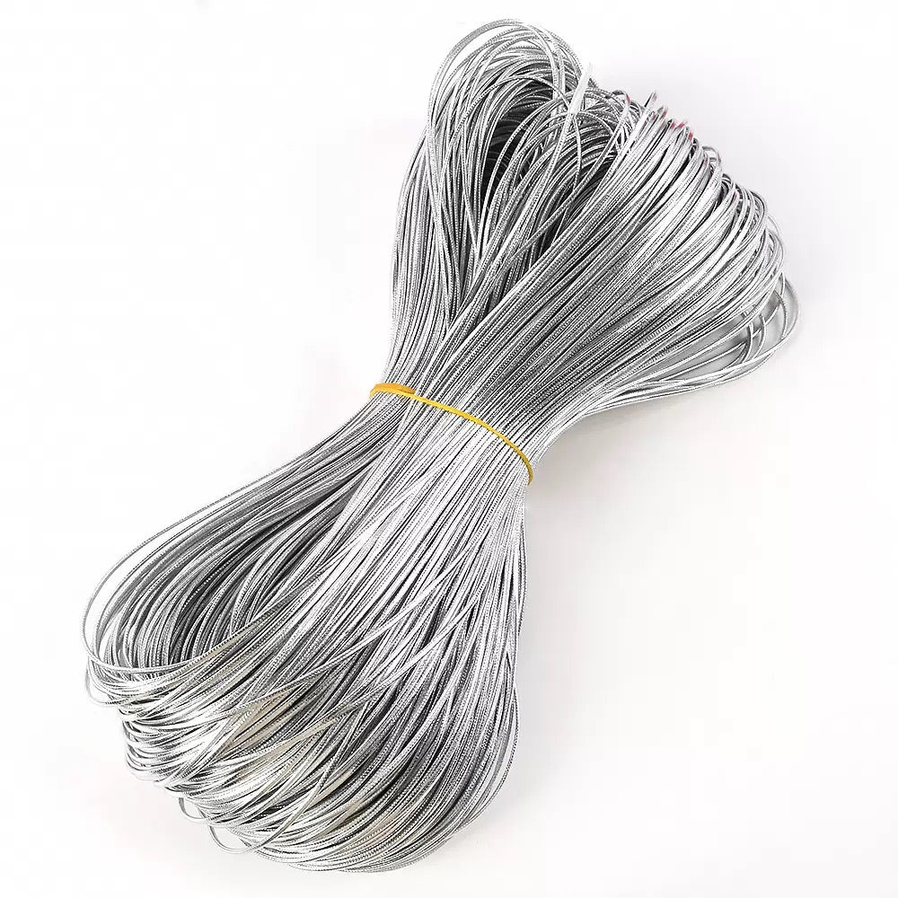 Flat shiny leather cord.