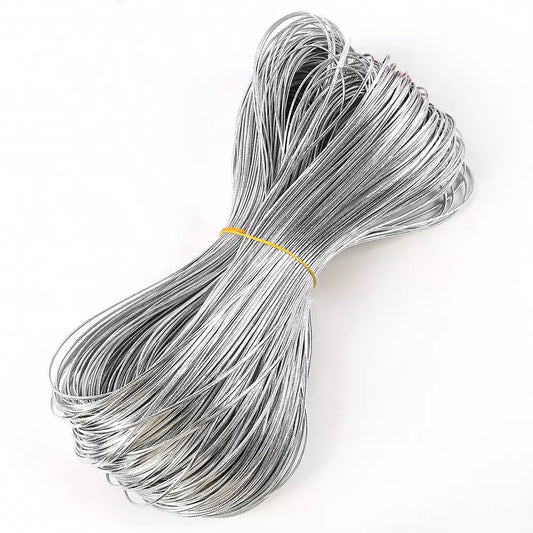 Flat shiny leather cord.