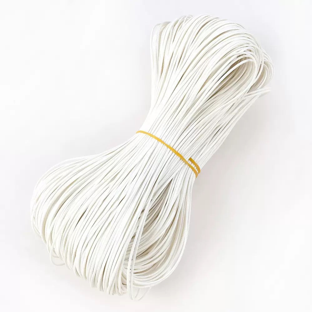 Flat shiny leather cord.