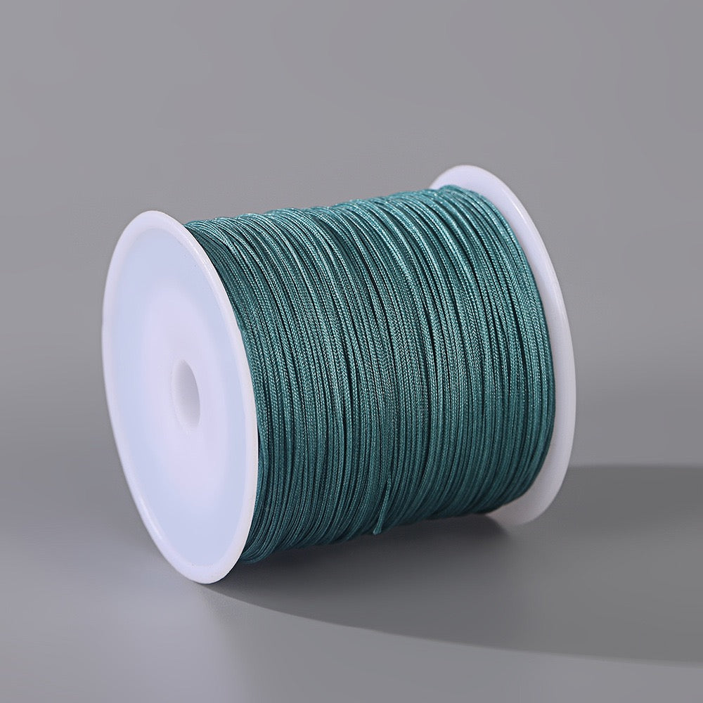 Hand-braided 50-meter jade cord
