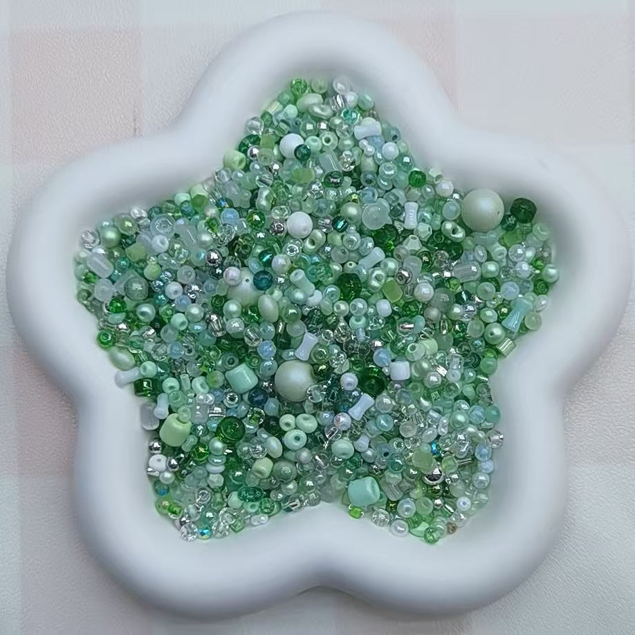 Self selected glass beads