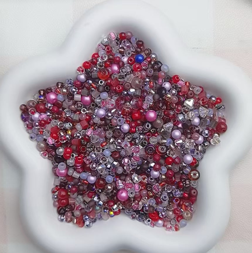 Self selected glass beads
