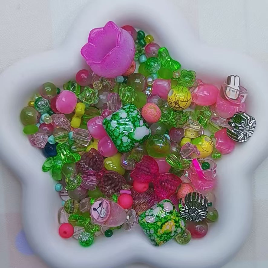 Self selected plastic beads