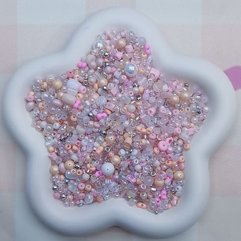 Self selected glass beads