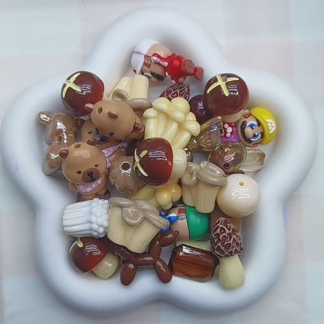 Self selected plastic beads
