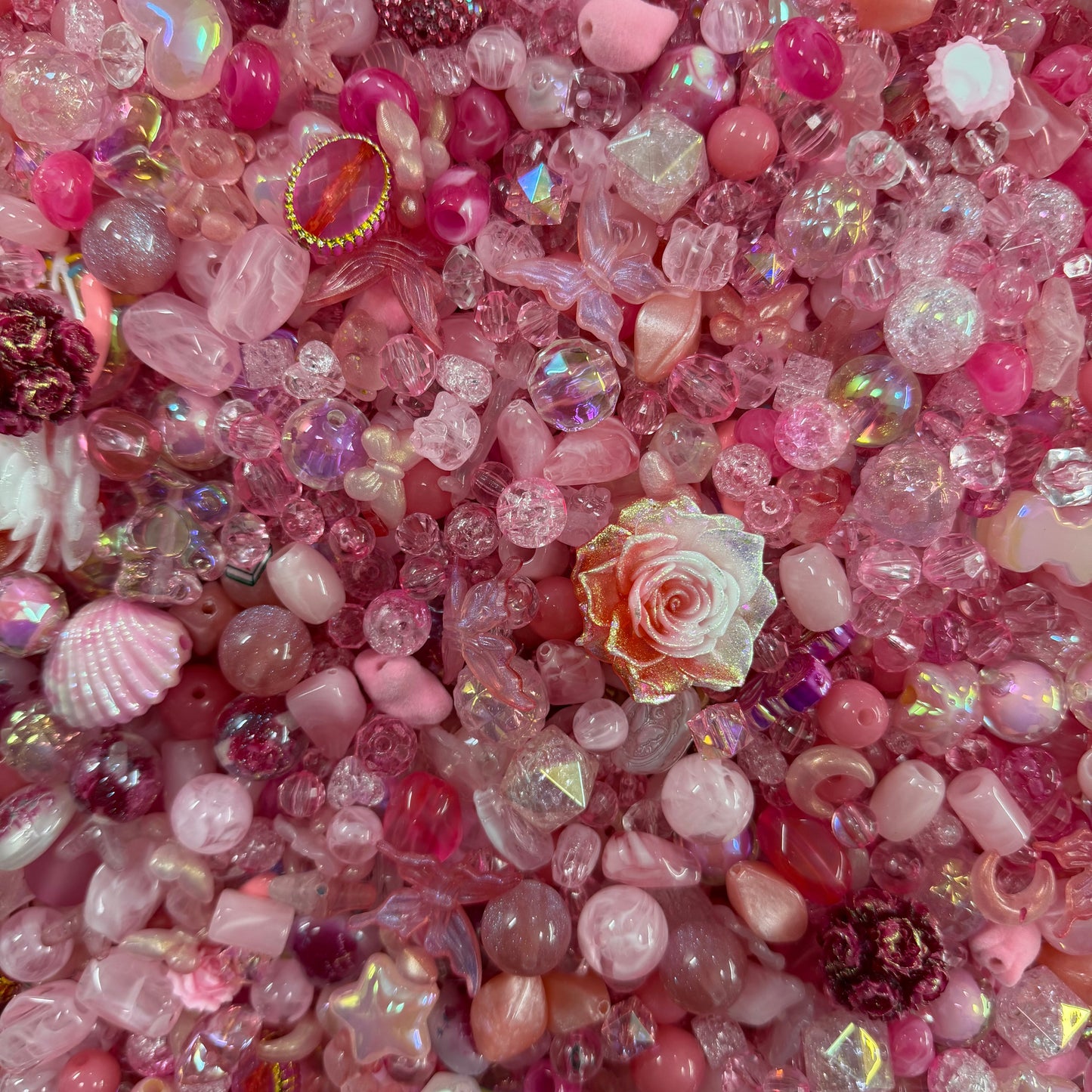 Self selected plastic beads
