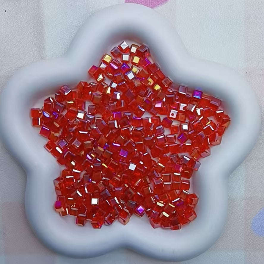 Self selected glass beads